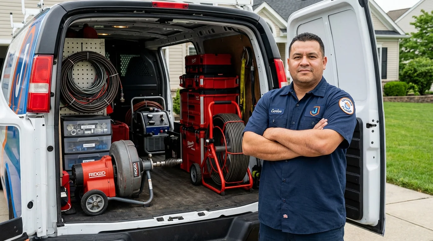 Professional drain cleaning equipment and Johns Plumbing LLC plumber in Occidental