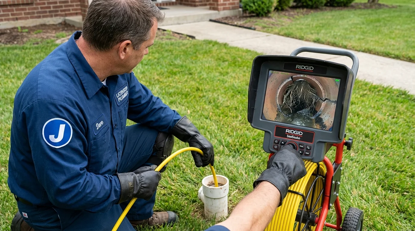 Sewer camera inspection being performed by Johns Plumbing LLC in Occidental
